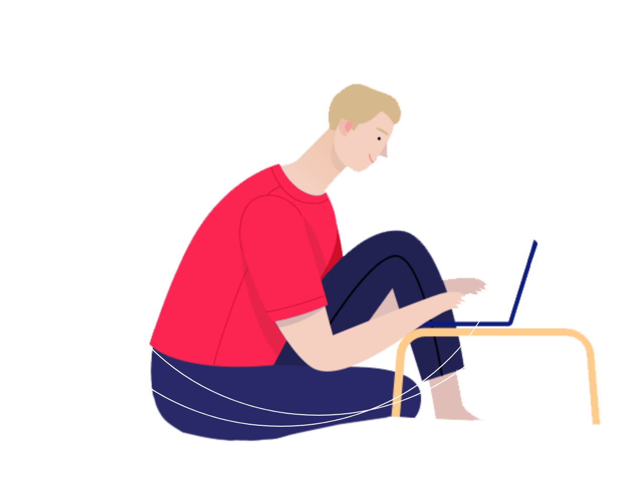 A man sitting in front of a laptop